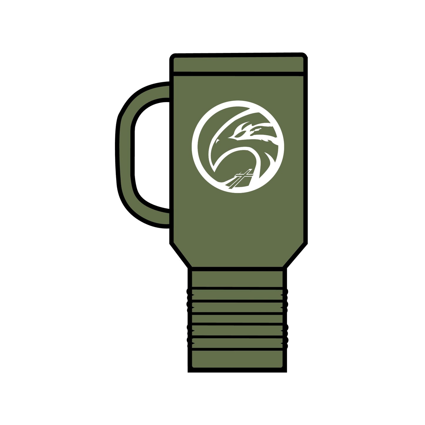 HFCS Hawks Logo Insulated Travel Mug, 40oz