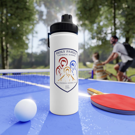 HFCS -  Logo - Stainless Steel Water Bottle, Sports Lid