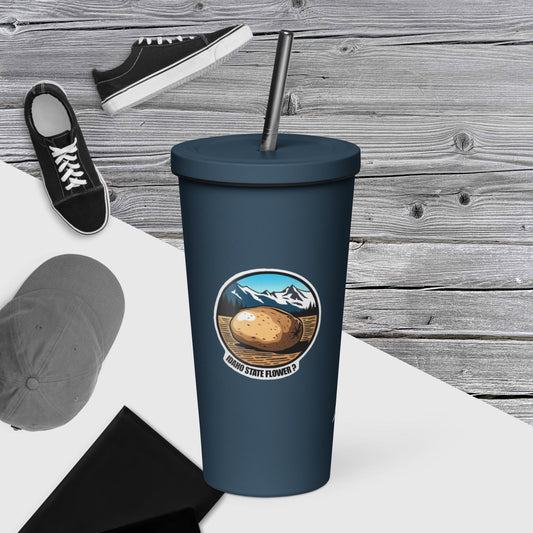 Idaho State Flower | Insulated tumbler with a straw