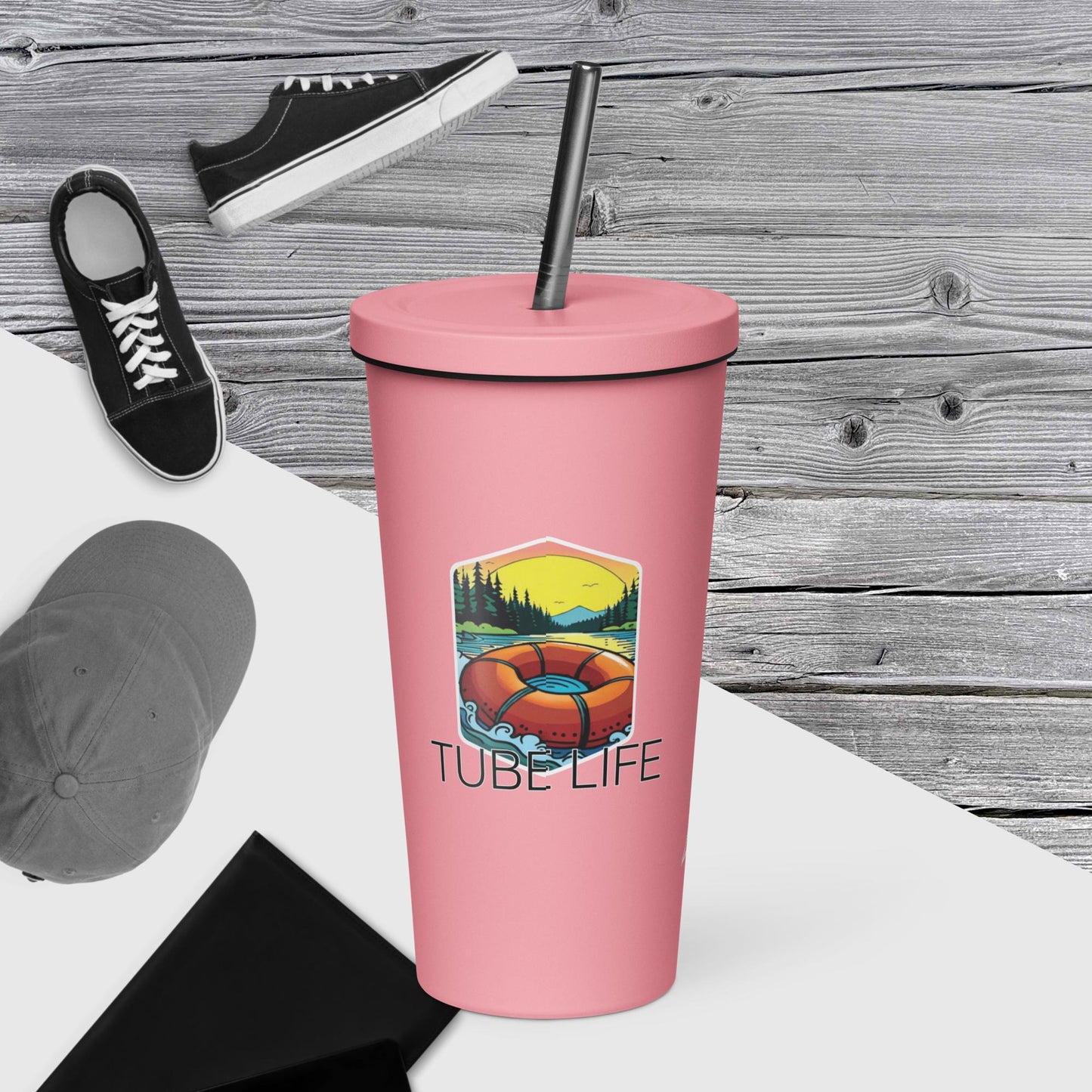 Tube Life | Insulated tumbler with a straw